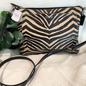 Coach Zebra Print Crossbody Purse #F68599